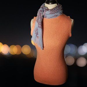 Sundance Chevron Sweater Tank Shell in Melon size S